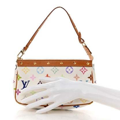 Louis Vuitton Monogram Multicolor Pochette Accessories White 2 of 10
