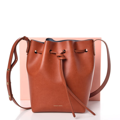 Mansur Gavriel Calfskin Mini Bucket Bag Saddle 6 of 10