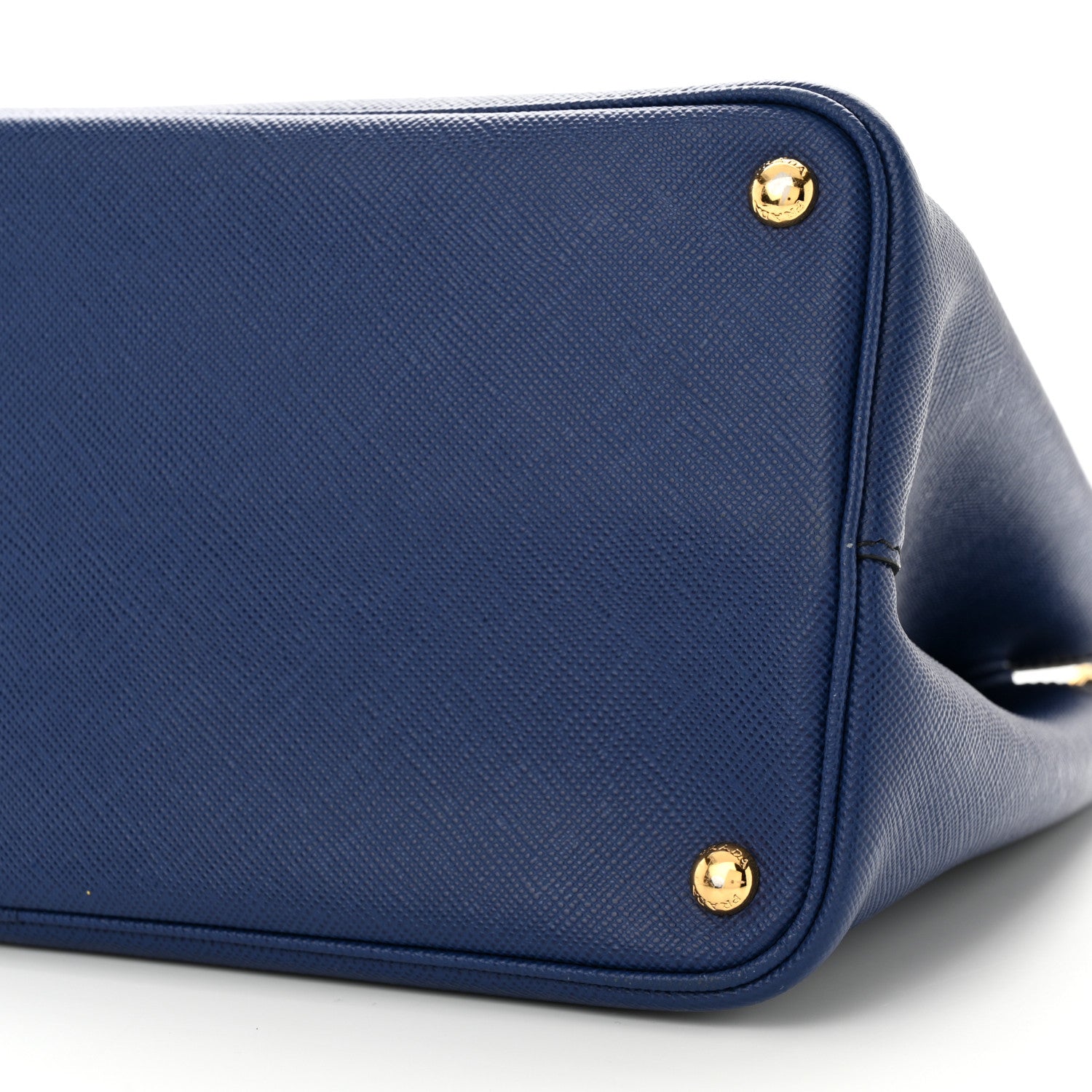 Prada Saffiano Cuir Large Double Bag Bleuette 10 of 13
