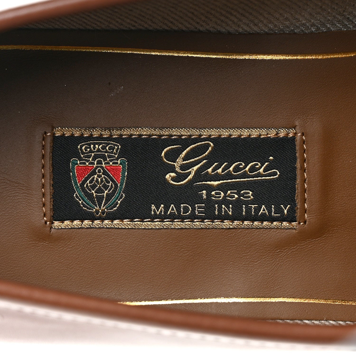 Gucci Betis Glamour Calfskin Mens 1953 Horsebit Loafers 9 Cocoa 7 of 8
