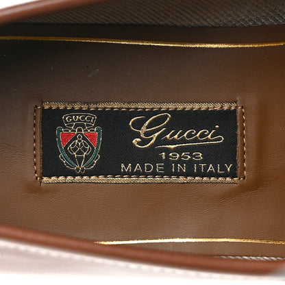 Gucci Betis Glamour Calfskin Mens 1953 Horsebit Loafers 9 Cocoa 7 of 8