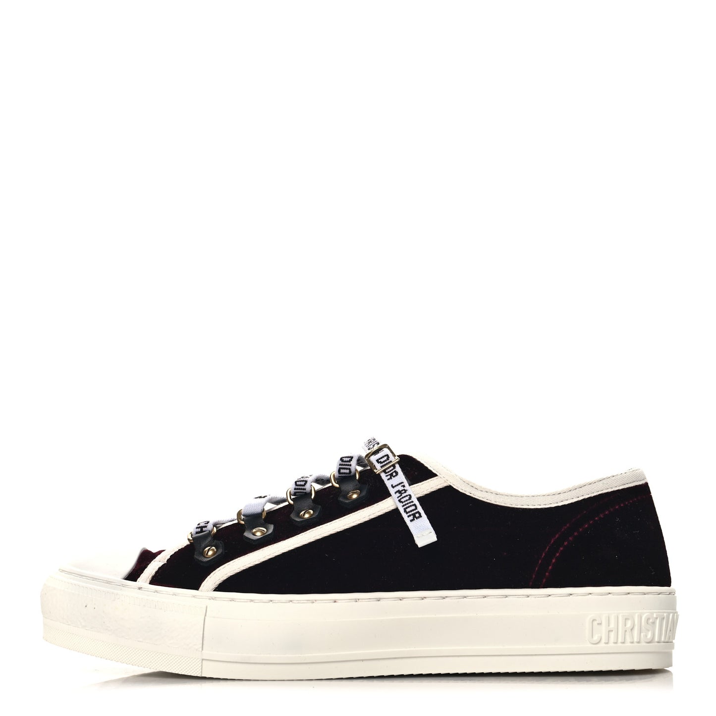 Velvet Walk 'N' Dior Low Top Sneakers 39 Deep Amaranth
