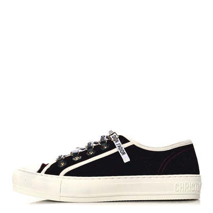 Christian Dior Velvet Walk 'N' Dior Low Top Sneakers 39 Deep Amaranth 1 of 9