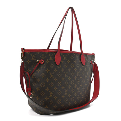 Louis Vuitton Monogram Inside Out Neverfull Bandouliere MM Sari Red 3 of 9