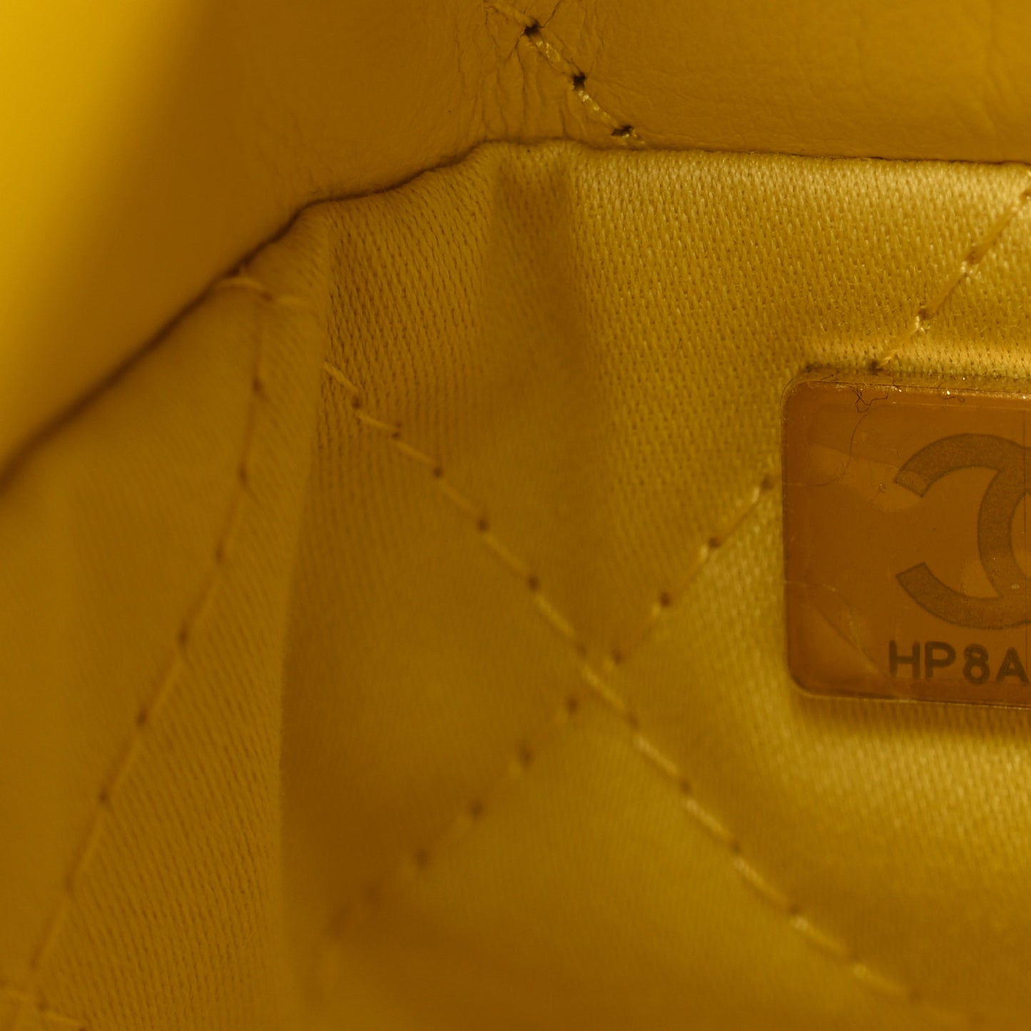 Shiny Calfskin Quilted Small Chanel 22 Yellow