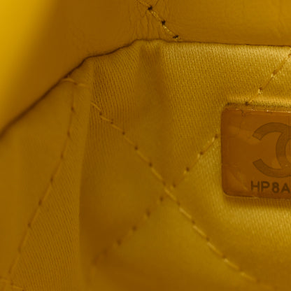 Chanel Shiny Calfskin Quilted Small Chanel 22 Yellow 8 of 13