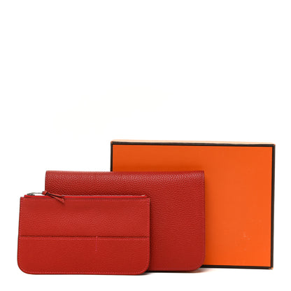 Hermes Togo Dogon Duo Wallet Rouge Casaque 14 of 14
