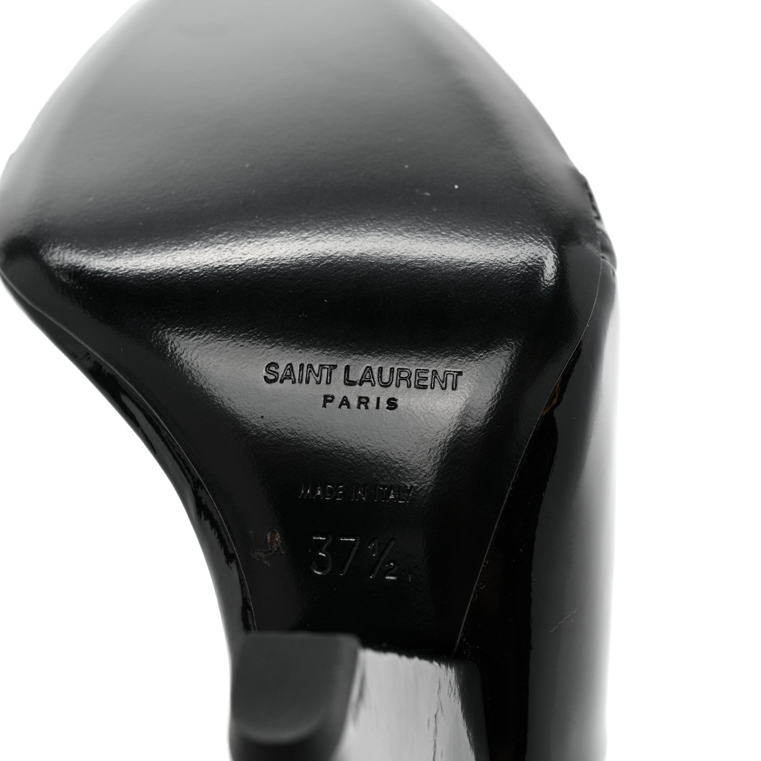 Saint Laurent Patent Niki Crossed 105 Sandal 37.5 Black 6 of 10