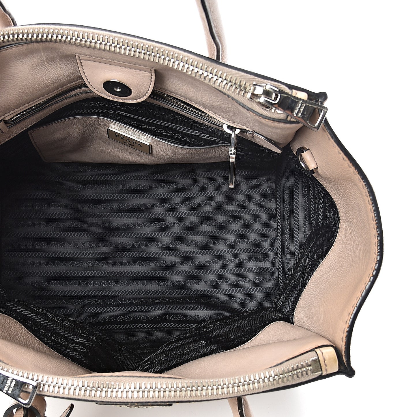 Glace Calf Suede Twin Pocket Tote Pomice