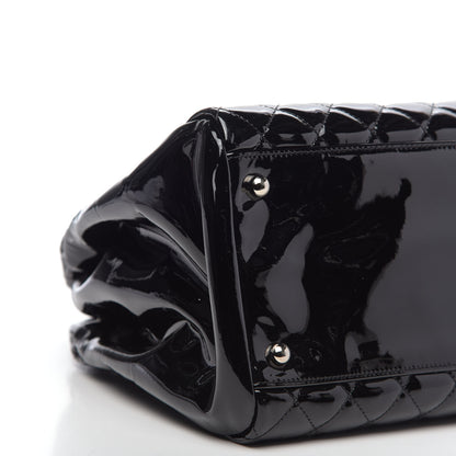 Chanel Patent Quilted Large Just Mademoiselle Bowling Bag Black 8 of 11