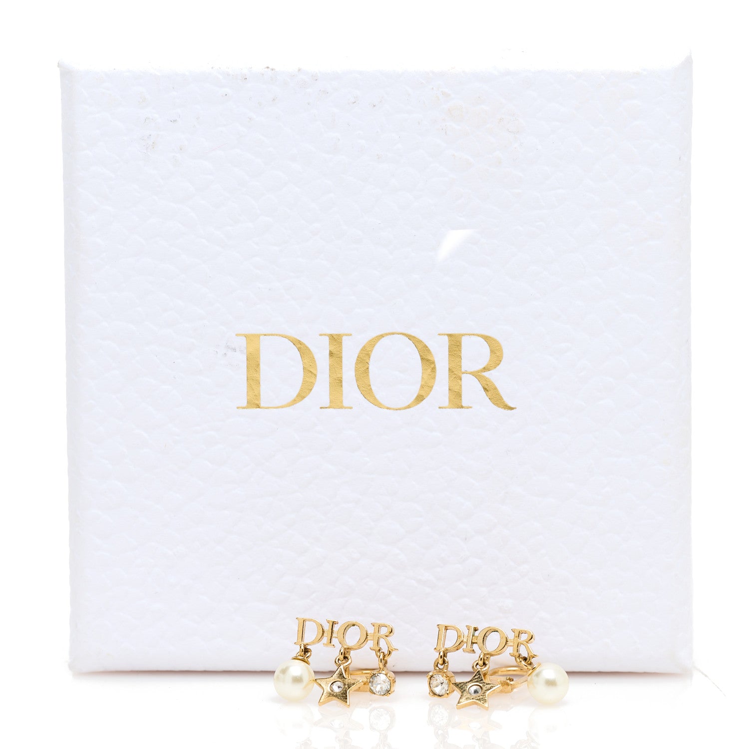 Christian Dior Pearl Crystal Dio(r)evolution Star Clip On Earrings Gold 4 of 4