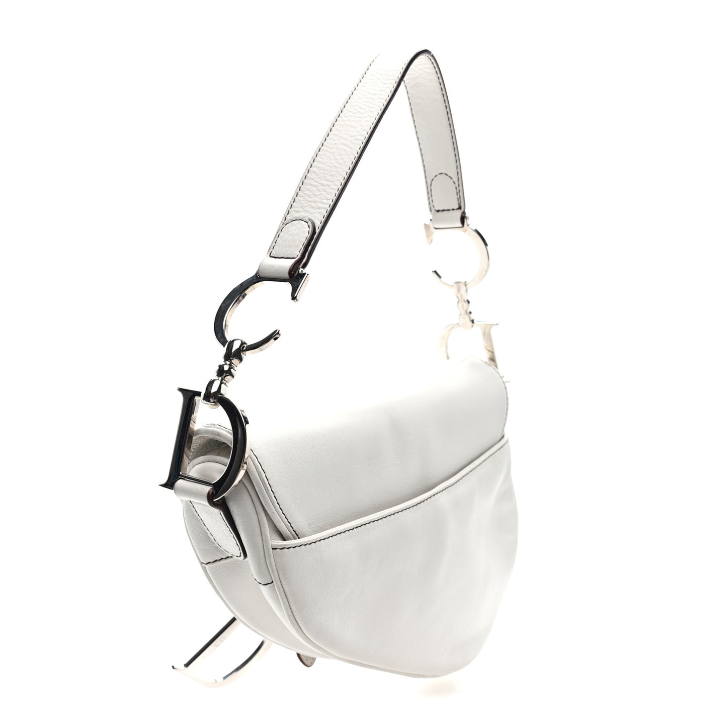 Calfskin Saddle Bag White