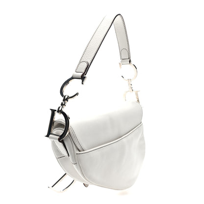 Christian Dior Calfskin Saddle Bag White 3 of 10