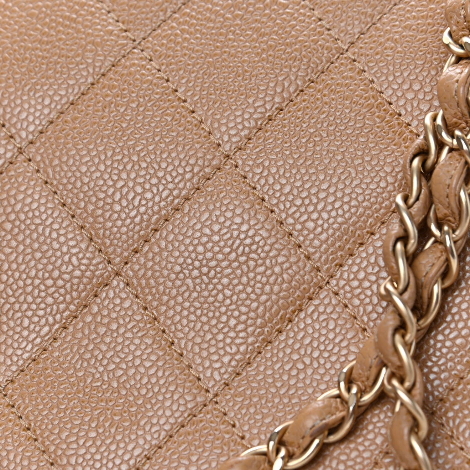 Chanel Caviar Quilted Shopping Tote Beige 5 of 5