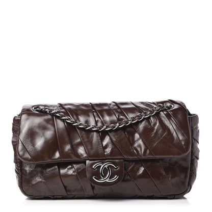 Chanel Glazed Calfskin Twisted Medium Flap Brown 1 of 11