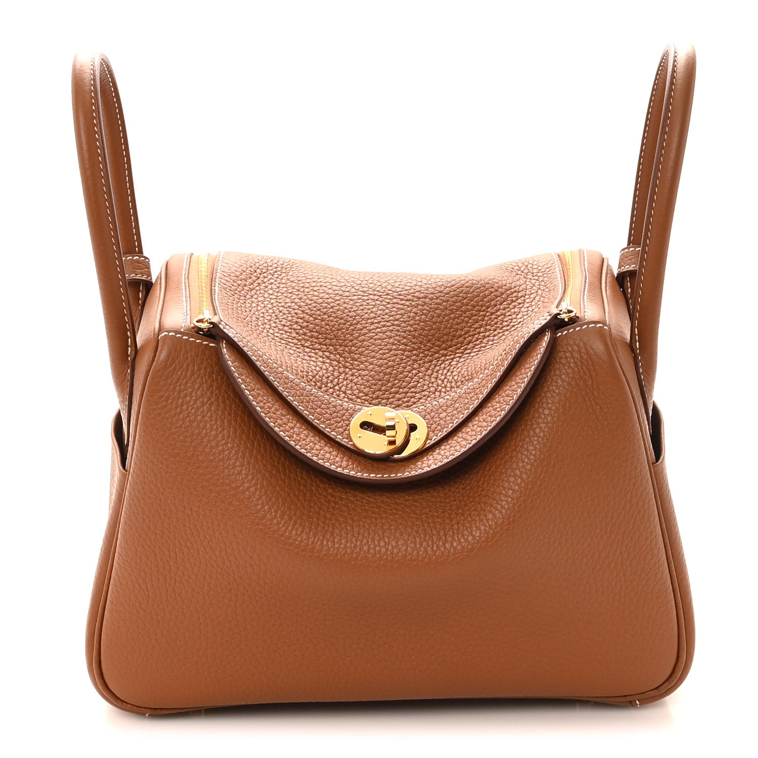 Hermes Taurillon Clemence Lindy 26 Gold 1 of 11