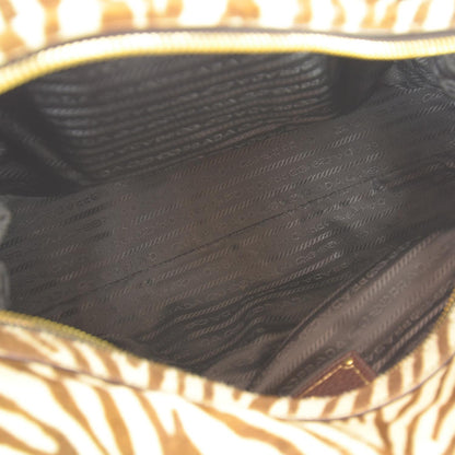 Prada Calf Hair Zebra Print Shoulder Bag White Bruciato 9 of 9