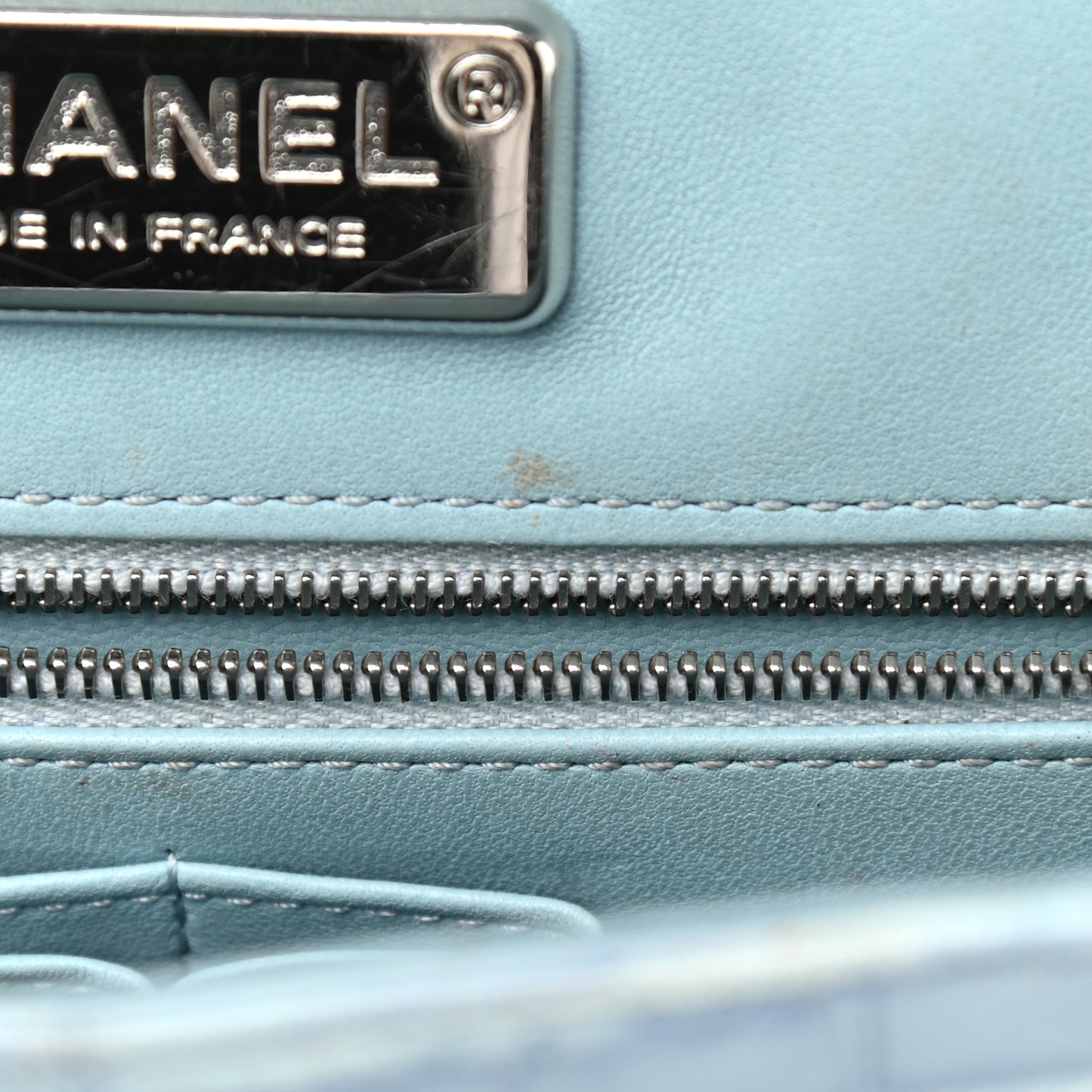 Alligator Ombre Jumbo Double Flap Blue