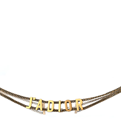 Christian Dior Metal J'Adior Choker Necklace Aged Gold 1 of 4