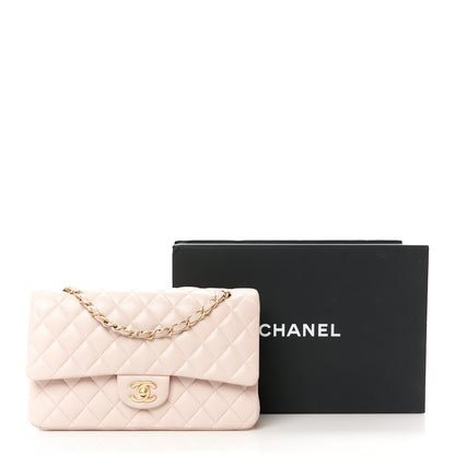 Chanel Lambskin Quilted Medium Double Flap Light Pink 12 of 12
