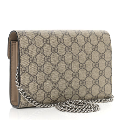 Gucci GG Supreme Monogram Mini Dionysus Chain Wallet Beige Taupe 3 of 9
