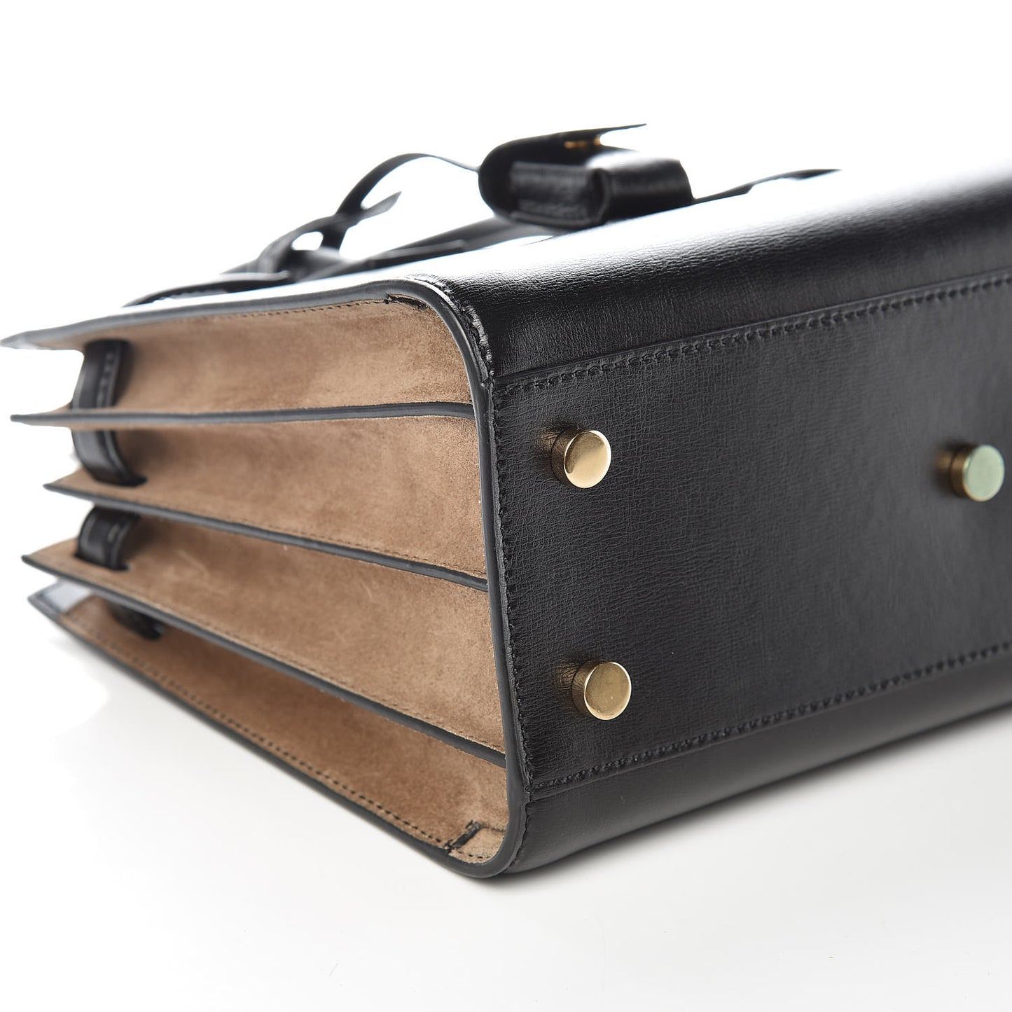 Calfskin Suede Baby Sac De Jour Black Beige