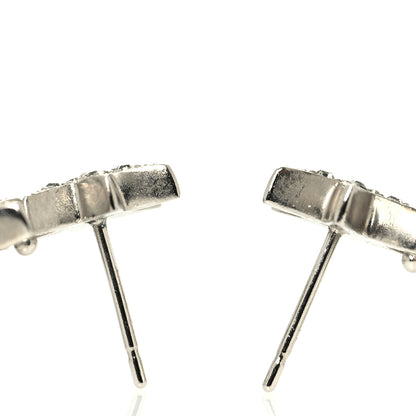Chanel Crystal CC Star Earrings Silver 3 of 4