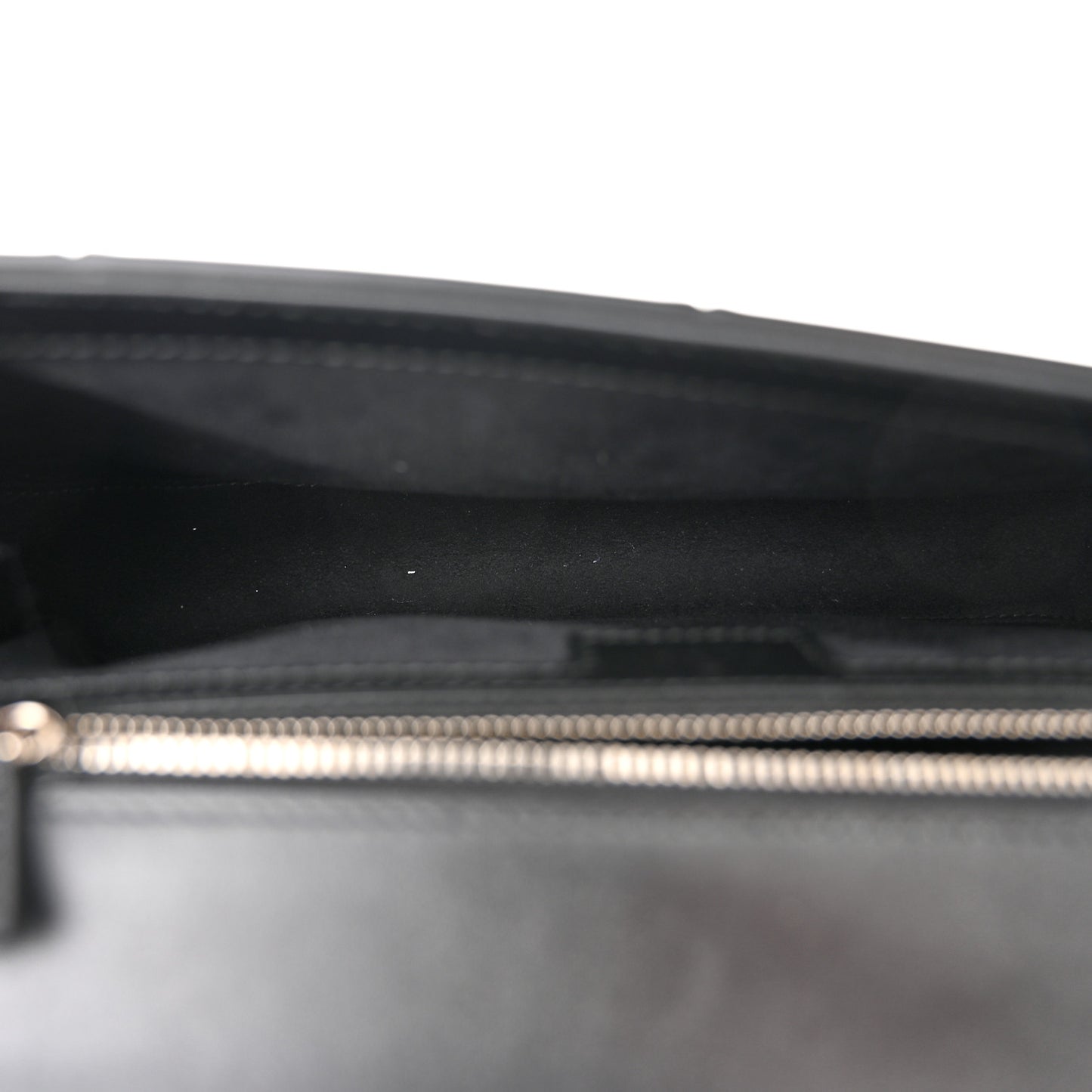 Senna Calfskin Lines Petite GG Top Handle Shoulder Bag Black Mystic White