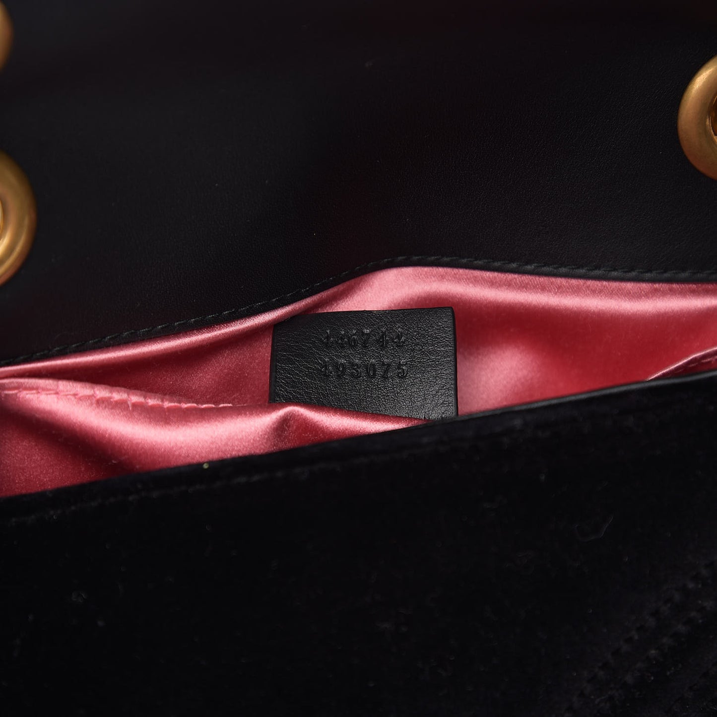 Velvet Matelasse Mini GG Marmont Shoulder Bag Black