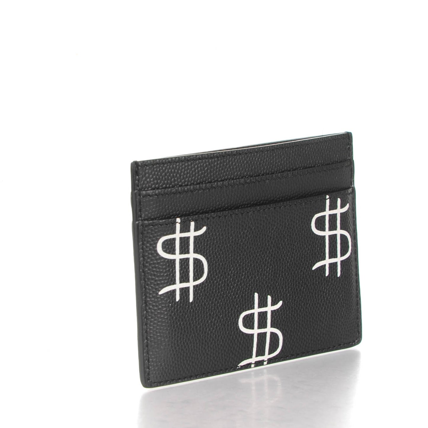 Grain de Poudre Dollar Print Card Holder Black