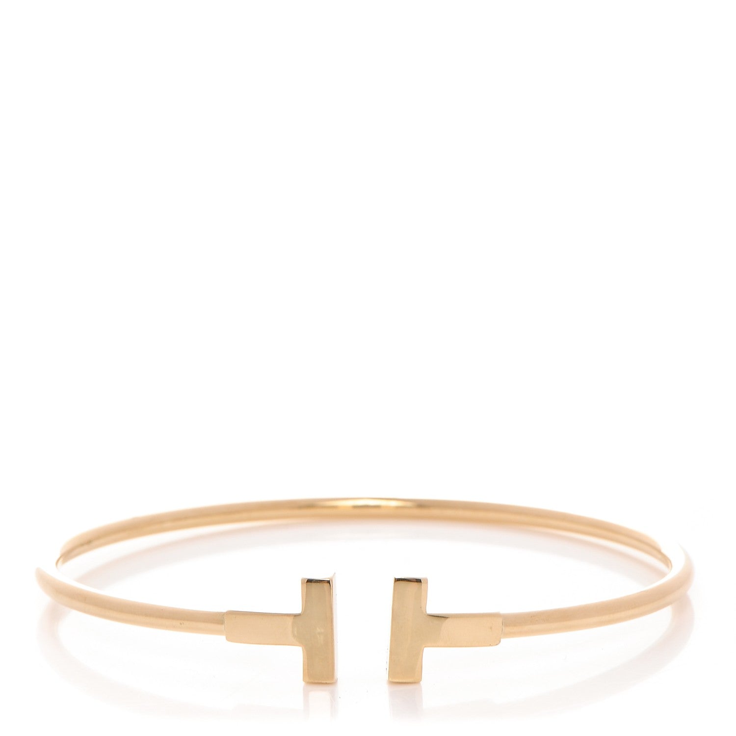 Tiffany 18K Yellow Gold T Wire Bracelet 1 of 5