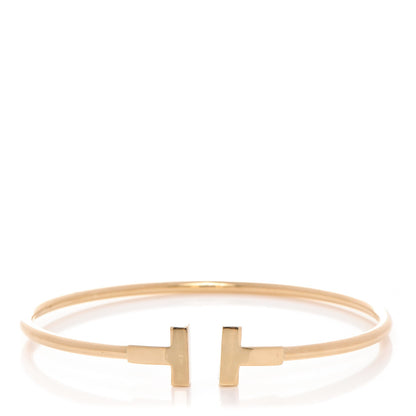 Tiffany 18K Yellow Gold T Wire Bracelet 1 of 5