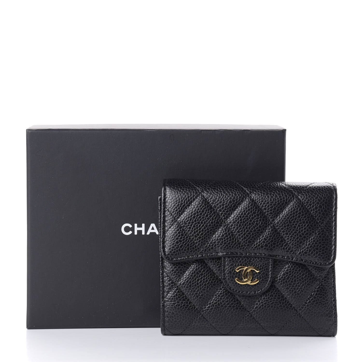Chanel Caviar Quilted Compact Flap Wallet Black 8 of 8