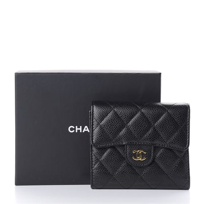 Chanel Caviar Quilted Compact Flap Wallet Black 8 of 8