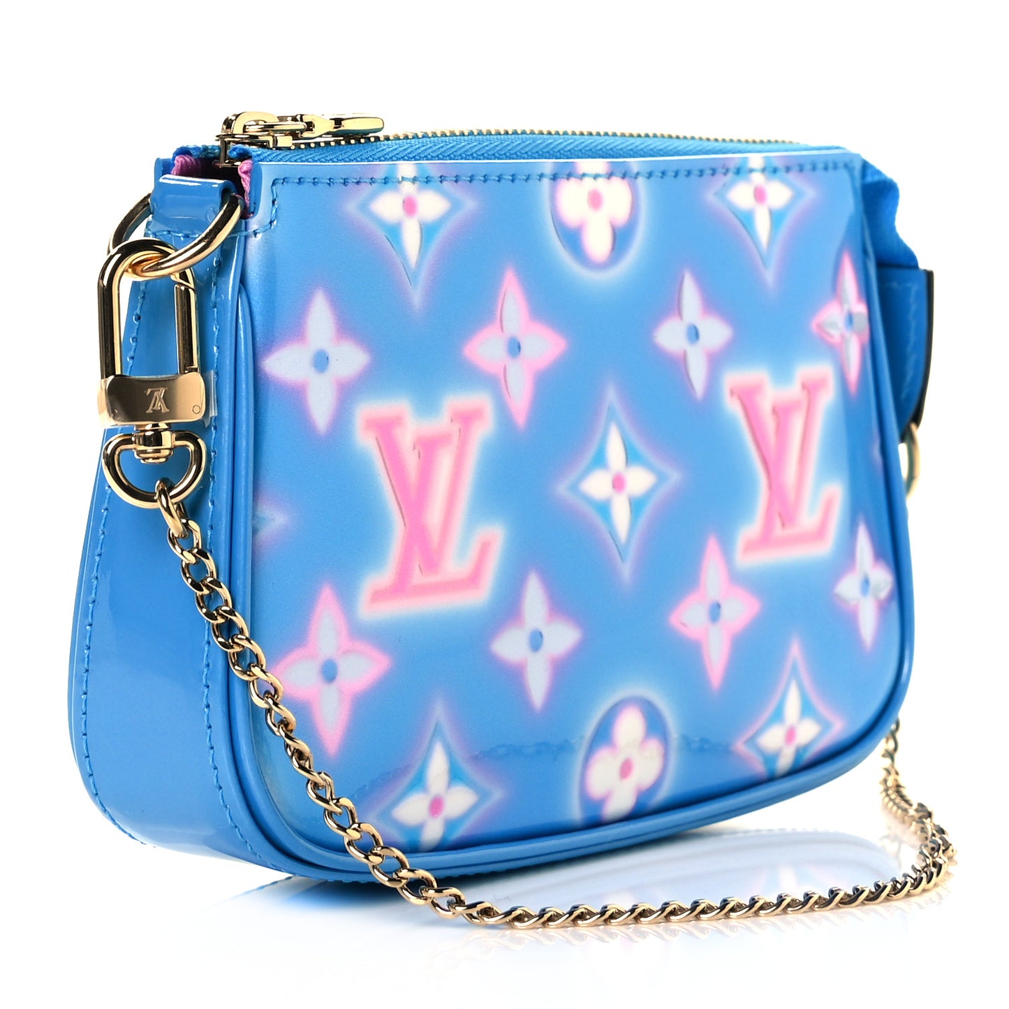 Vernis Valentine Mini Pochette Accessories Baby Blue Neon