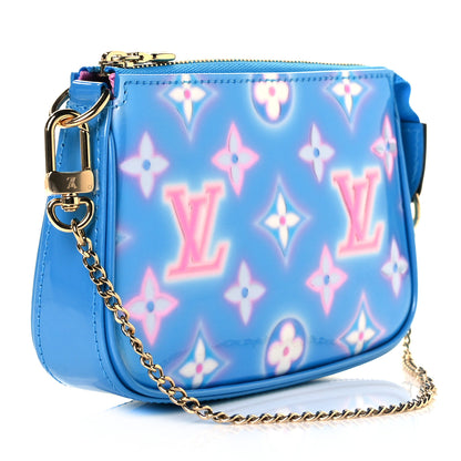 Louis Vuitton Vernis Valentine Mini Pochette Accessories Baby Blue Neon 3 of 8