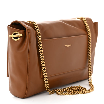 Saint Laurent Smooth Calfskin Suede Medium Reversible Monogram Kate Satchel Brick 5 of 17