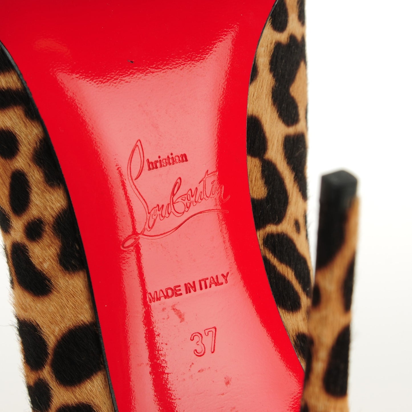 Pony Hair Jaguar Kid Leopard Print Pigalle Follies 100 Pumps 37 Brown