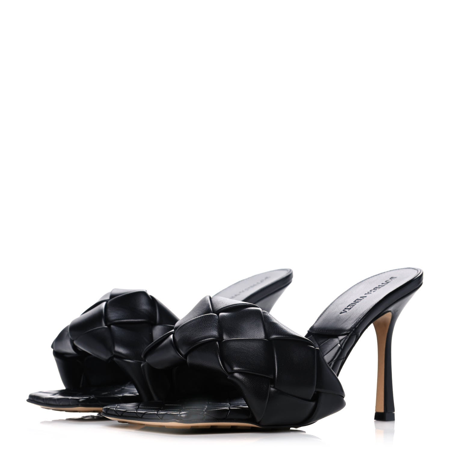 Bottega Veneta Nappa Maxi Intrecciato Lido Mule Sandals 39 Black 3 of 9