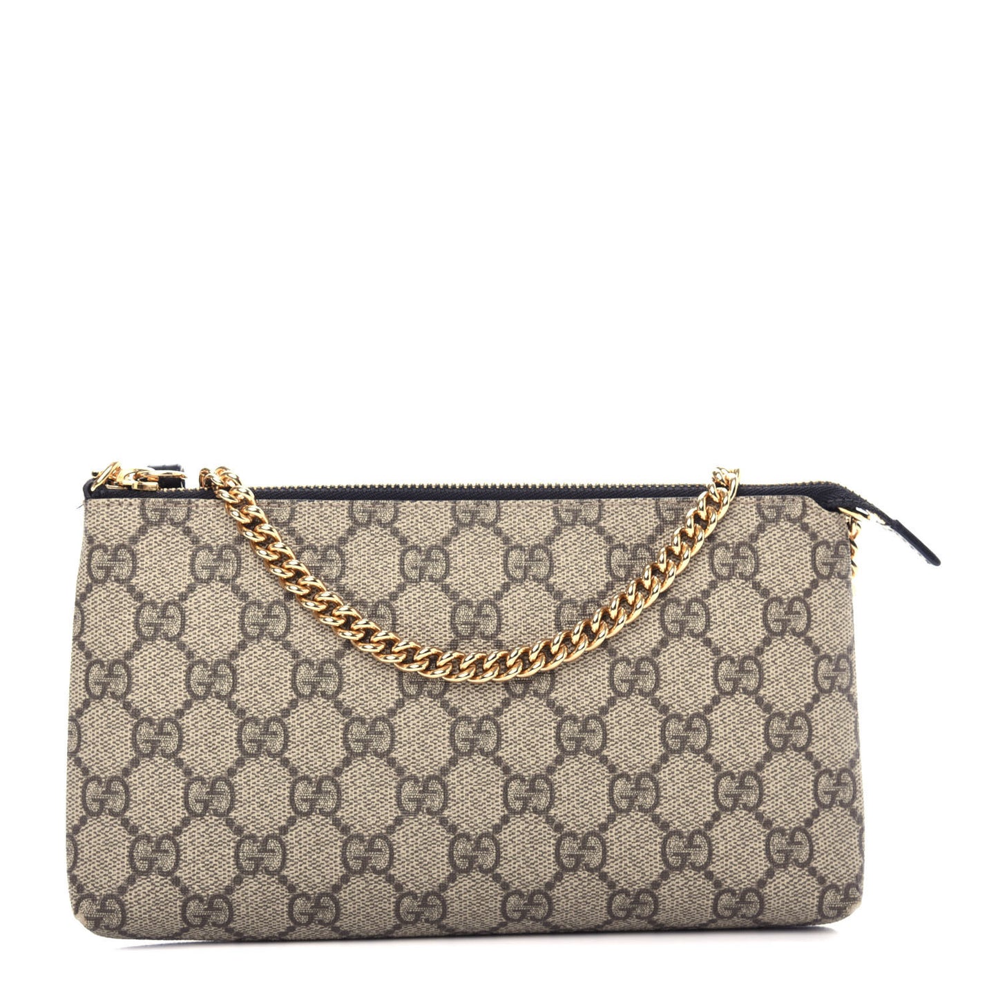 GG Supreme Monogram Wrist Wallet Black