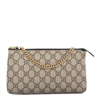 Gucci GG Supreme Monogram Wrist Wallet Black 1 of 11