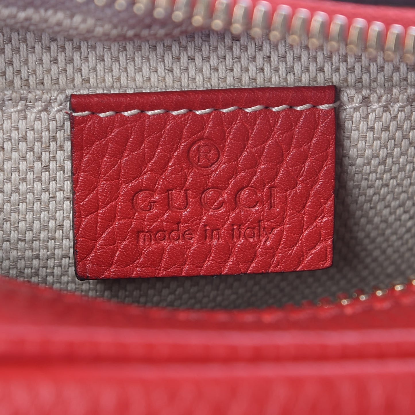 Pebbled Calfskin Small Soho Disco Bag Tabasco Red