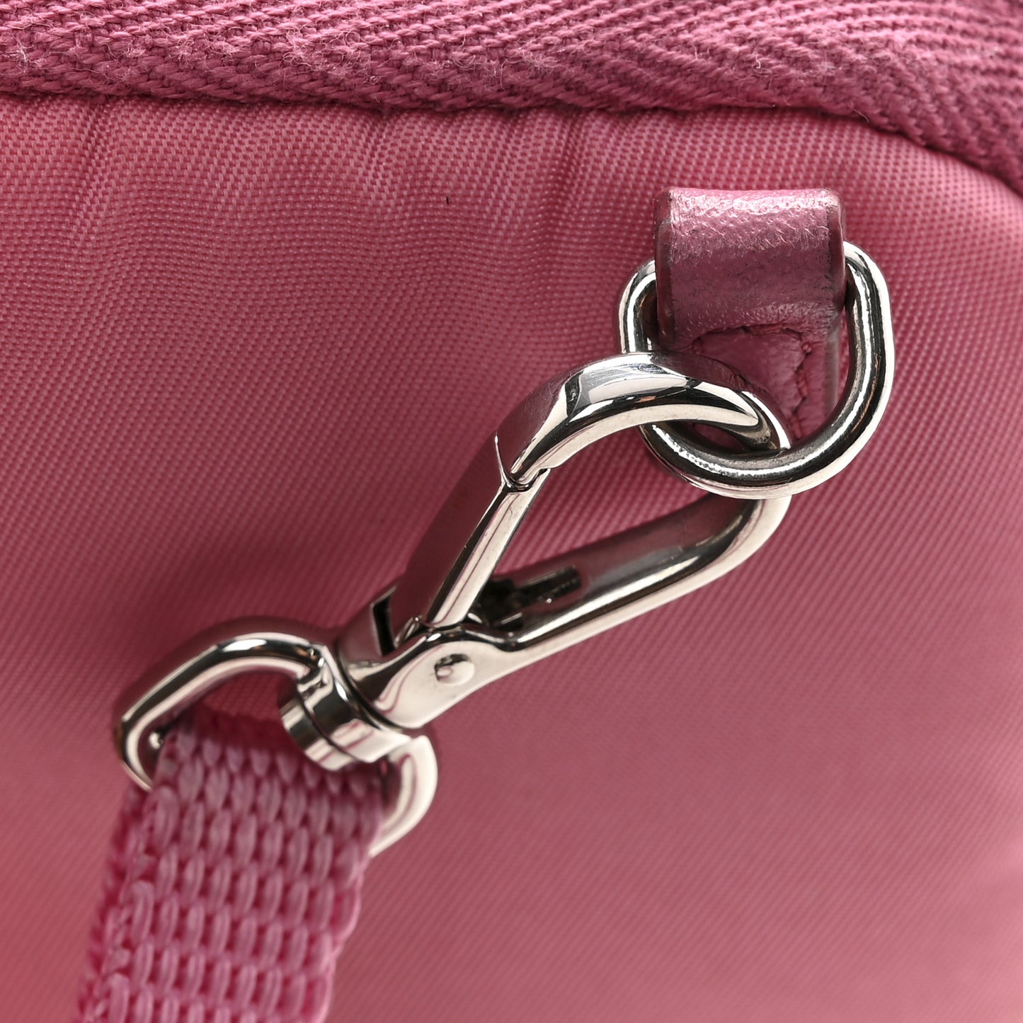Re-Nylon Triangle Micro Crossbody Pouch Pink