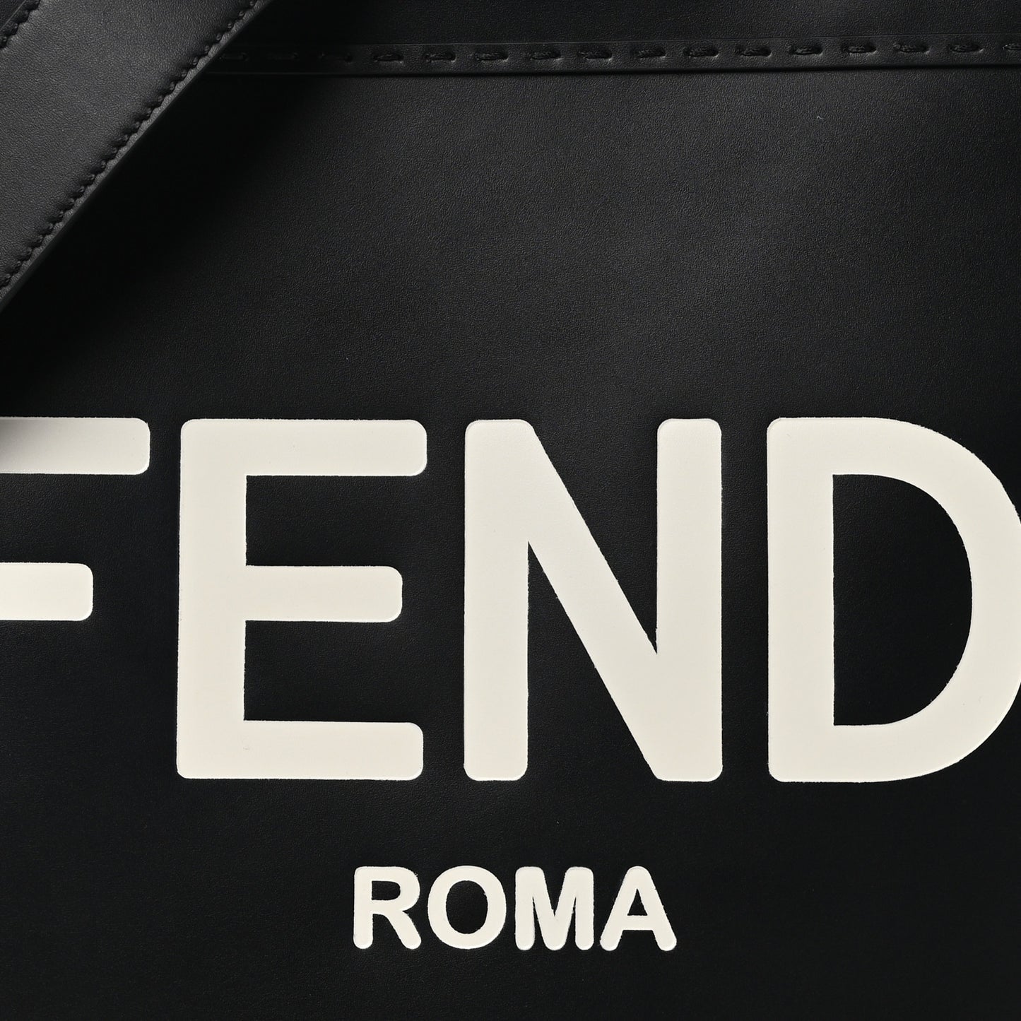 Vitello King Plexiglass Medium Fendi Sunshine Shopper Tote Black White
