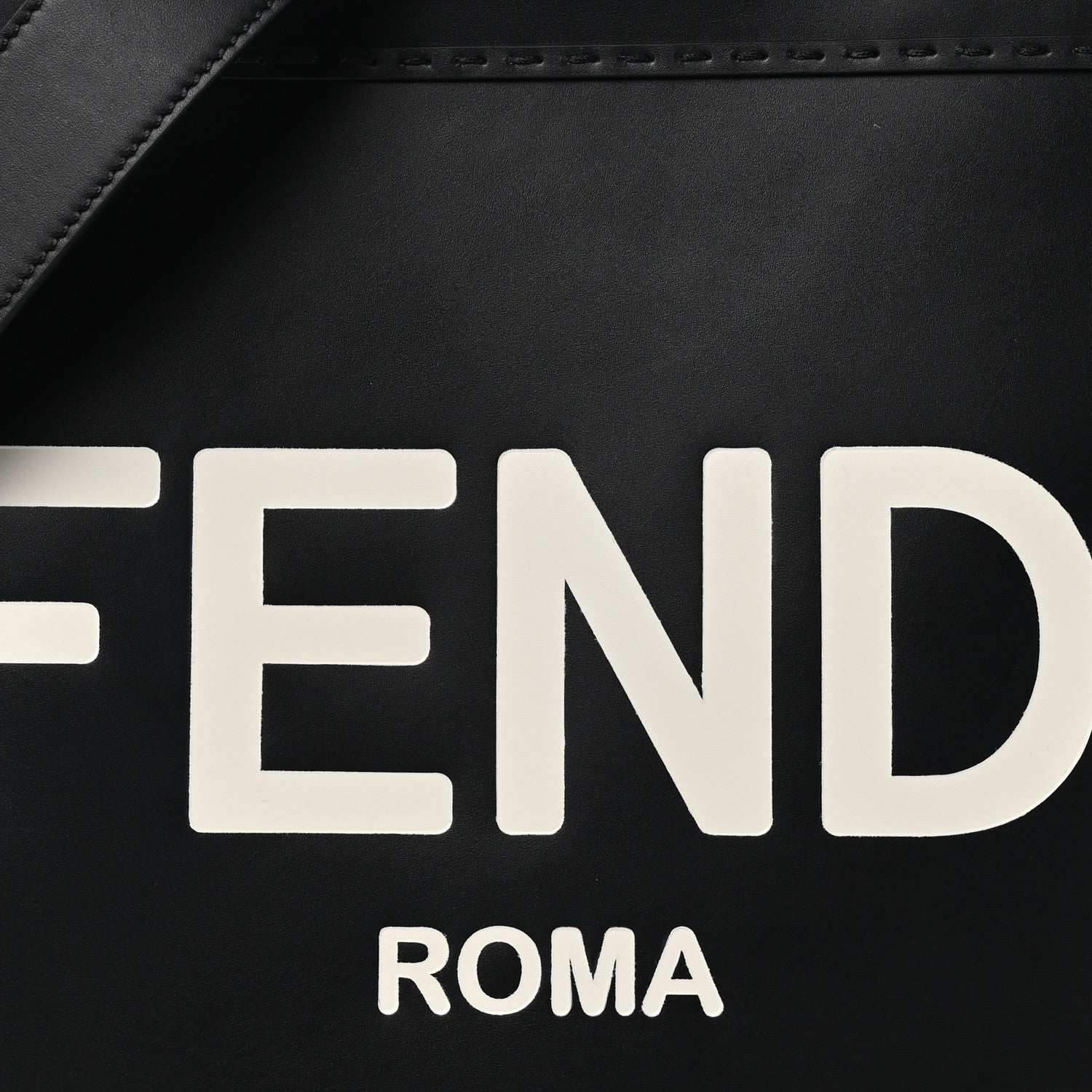 Fendi Vitello King Plexiglass Medium Fendi Sunshine Shopper Tote Black White 7 of 9