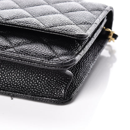Chanel Caviar Quilted Wallet On Chain WOC Black 10 of 12