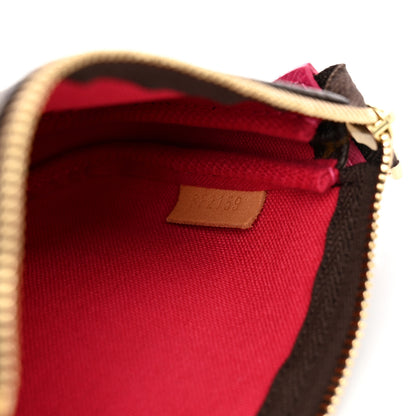 Louis Vuitton Monogram 2019 Christmas Animation Mini Courchevel Pochette Accessories Fuchsia 6 of 7