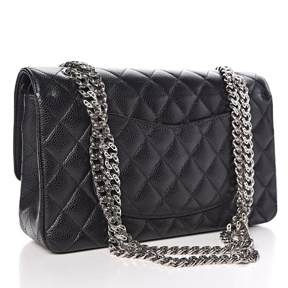 Chanel Caviar Quilted Medium Double Flap Bijoux Chain Black 3 of 9