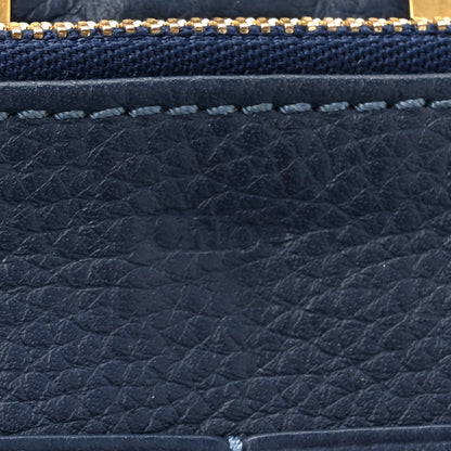Chloe Grained Calfskin Marcie Long Zip Around Wallet Dark Blue 10 of 14