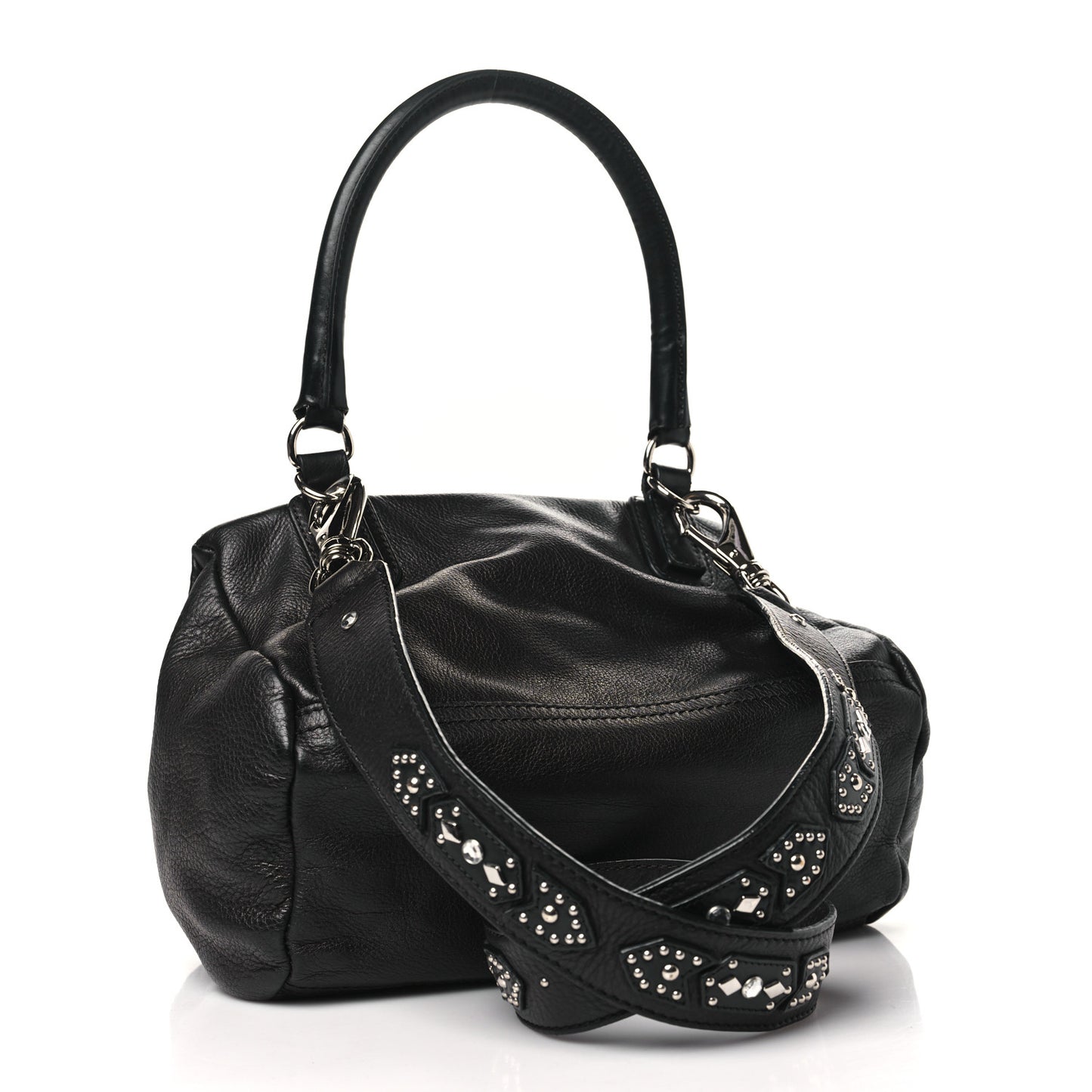 Calfskin Studded Medium Pandora Black